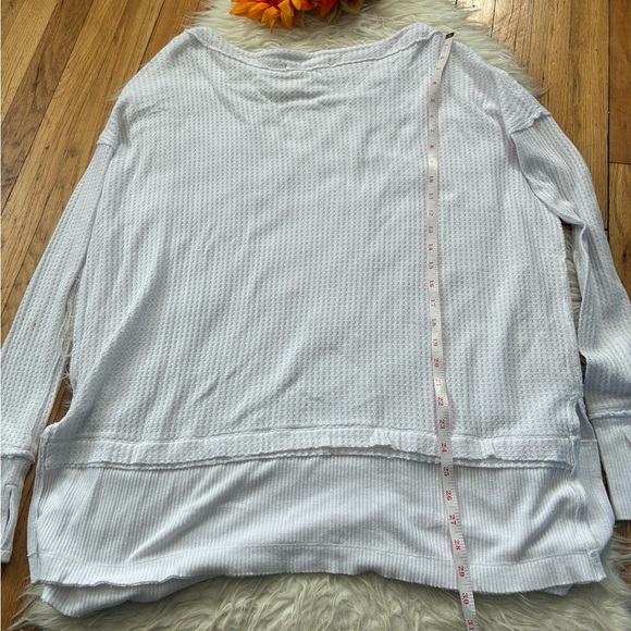 We The Free oversized waffle knit thermal long sleeve top - Picture 5 of 6